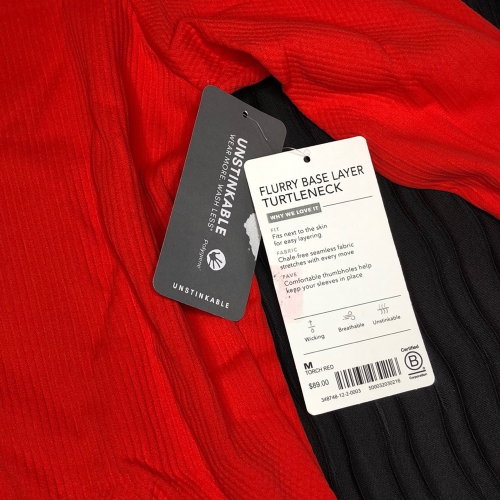 NWT Athleta Flurry Base Layer Turtleneck Torch Red - Picture 8 of 12